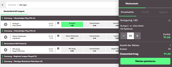 10bet Quoten Wettschein
