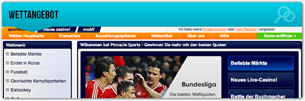 PinnacleSports_Wettangebot