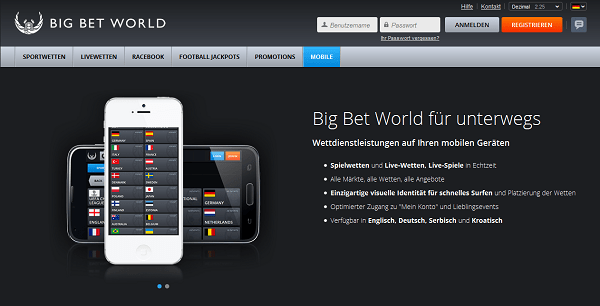 BigBetWorld mobil