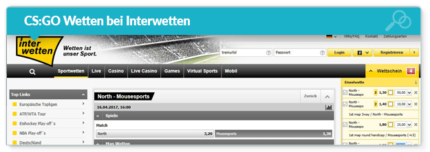 Interwetten CS:GO Wetten