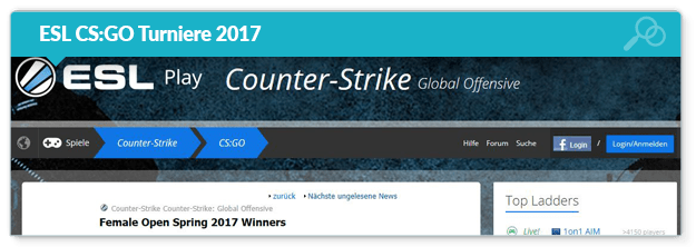 ESL CS:GO Turniere 2017 